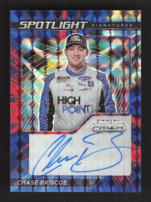 2021 Panini Prizm #SS-CB Spotlight Reactive Blue Chase Briscoe #/99 Auto