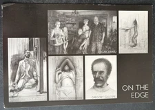 art postcard OS ON THE EDGE drawings Witkin Gillespie ++ ACA gallery invitation