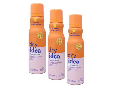 3 Pack Dry Idea Spray Deodorant & Antiperspirant 72-Hr for Sensitive Skin 3.8 oz
