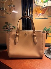 TORY BURCH Women's Emerson Mini Top Zip Tote Satchel Bag Cardamom 64189