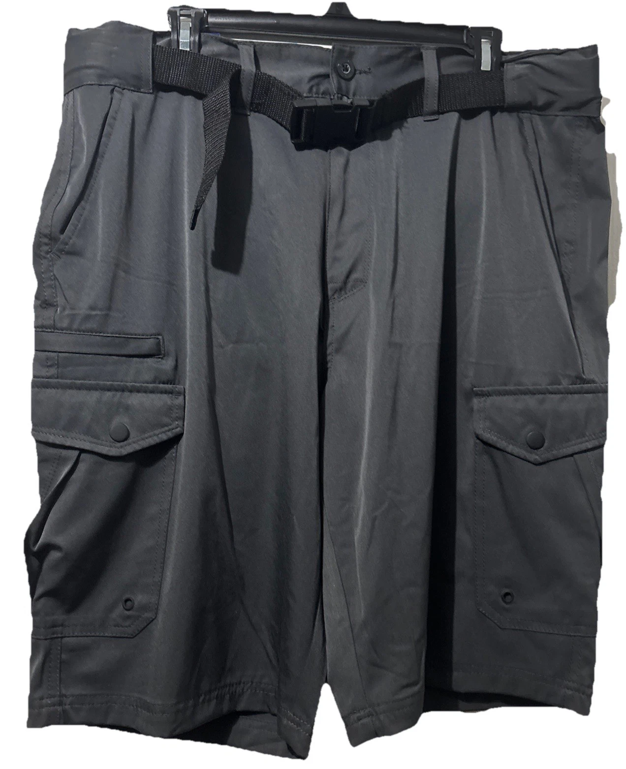 Denali Hybrid Cargo Shorts Size 38 Belted Stretch Fishing Hiking Dark Gray