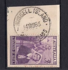 Queensland nice RUSSELL ISLAND 1955 postmark on piece