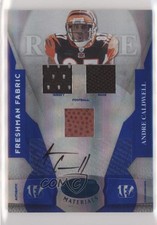 2008 Leaf Certified Materials Mirror Blue Signatures Andre Caldwell Auto fm0