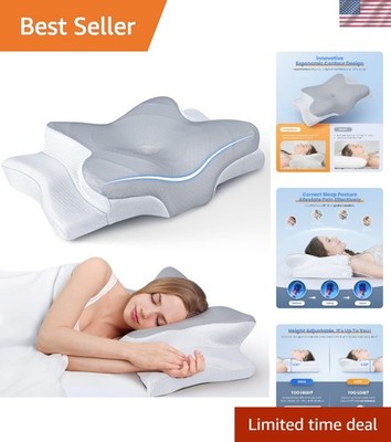 Luxury Cooling Pillow for Neck Support - Ergonomic Design & Adjustable Height