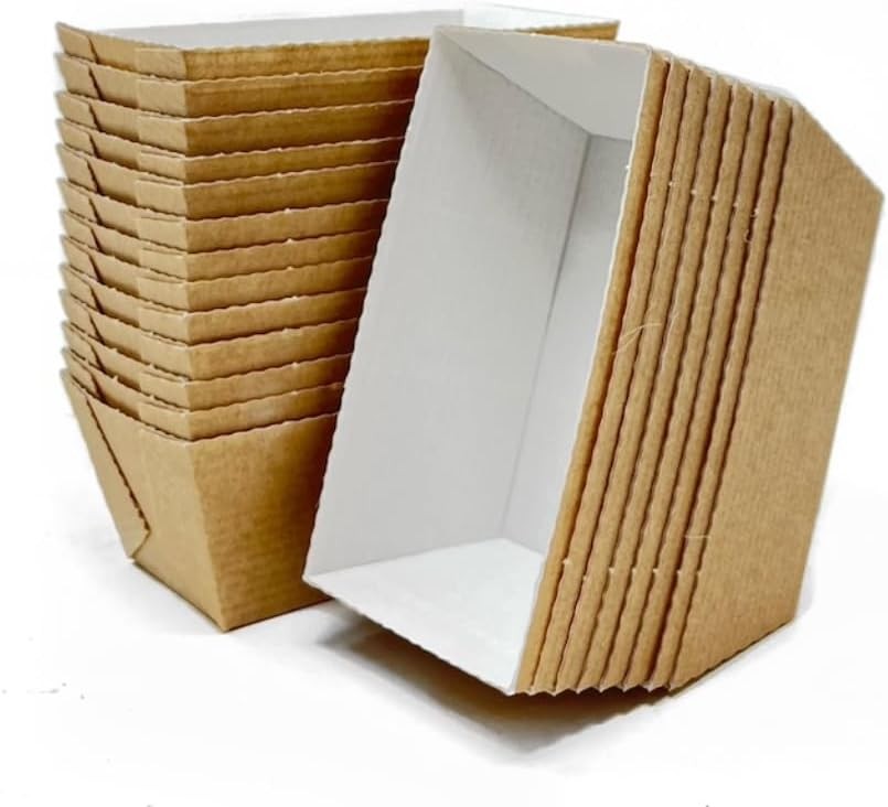 Bakery Direct 50 MINI LOAF Card Bake-in Disposable Paper Moulds FREEPOST