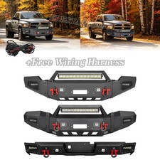Front Rear Bumper Guard For 2003-2009 Dodge Ram 2500 3500 Wled Lights D-rings Front Rear Bumper Guard For 2003-2009 Dodge Ram 2500 3500 Wled Lights D-rings