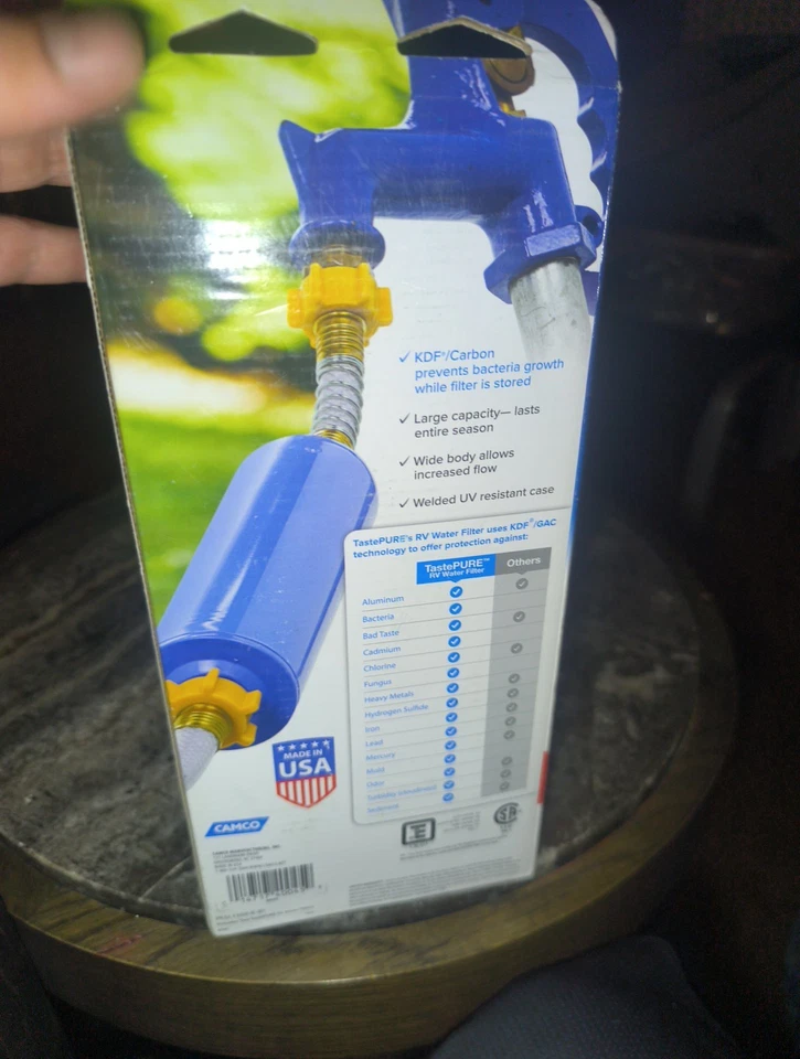 CAMCO 2-Pack TastePURE KDF Carbon High Flow Inline RV/Marine Water Filters New - Image 2 of 3