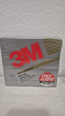 3M 5 1/4'' Double Sided, HD Floppy Diskettes, Pack of 10 + 1 Free