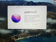 Apple MacBook Pro A1502 13.3" Retina i5 2.70GHz 8GB 256GB SSD MONTEREY Very Good