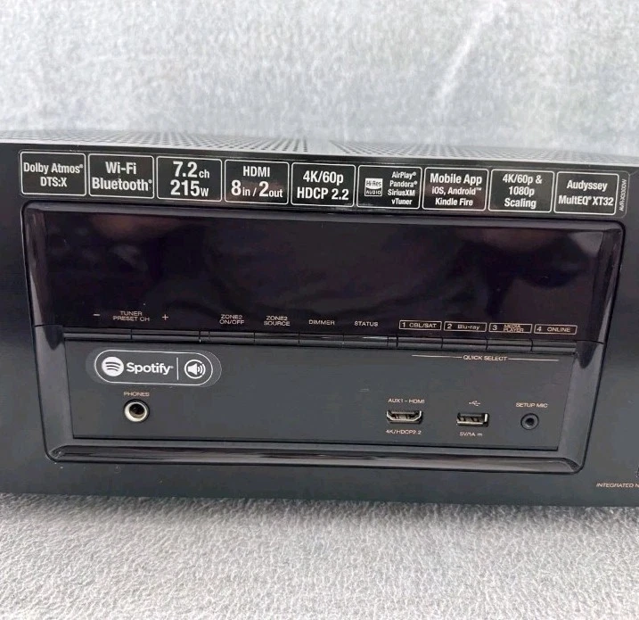 Denon Integrated Network AV Receiver AVR-X3300W IN-Command 7.2ch WiFi Bluetooth - Image 3 of 4
