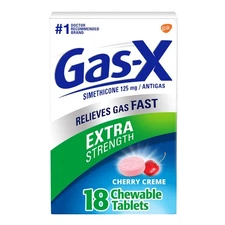 Gas-X Extra Strength Chewable Gas Relief Tablets with Simethicone 125 mg,...