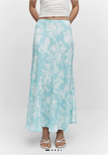 Mango MNG Women's BOMBAY Floral Flared Midi Skirt size S-M S M