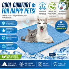 Extra Large Cooling Mat for Dogs Cats Summer Pet Bed Ice Pad Sofa Blanket