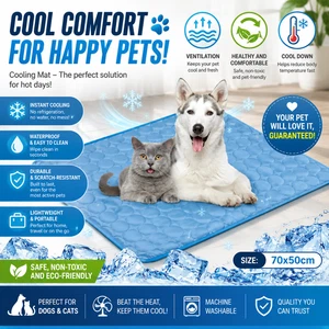 Mat de refroidissement extra grand pour chiens Cats Summer Pet Bed Glace Pad Canapé Blanket