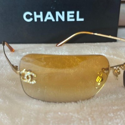 CHANEL 4017-D COCO Mark Sunglasses 62 ☐ 17 120 Gold Women | eBay