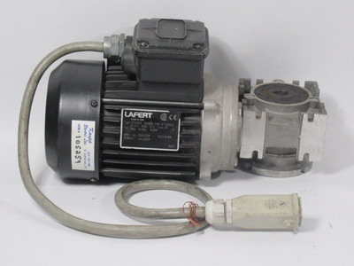 Lafert 0.18HP 1630RPM 333/575V TEFC 3Ph C/W Gear Reducer 25:1 Ratio USED