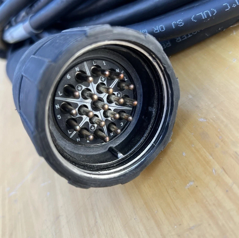 LEX SOCAPEX SOCO 19 PIN to 6ft 6 Channel PowerCon Blue Female Breakout Cable - Image 4 of 4