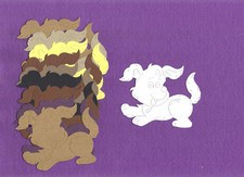 DOG PUPPY CUTE die cuts scrapbook cards