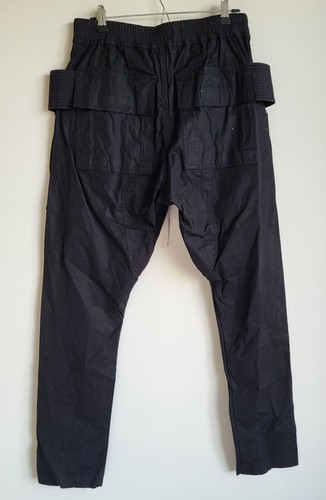 Rick Owens Drkshdw Black Creatch Cargo Jogger Pants - Size Medium - Picture 2 of 6