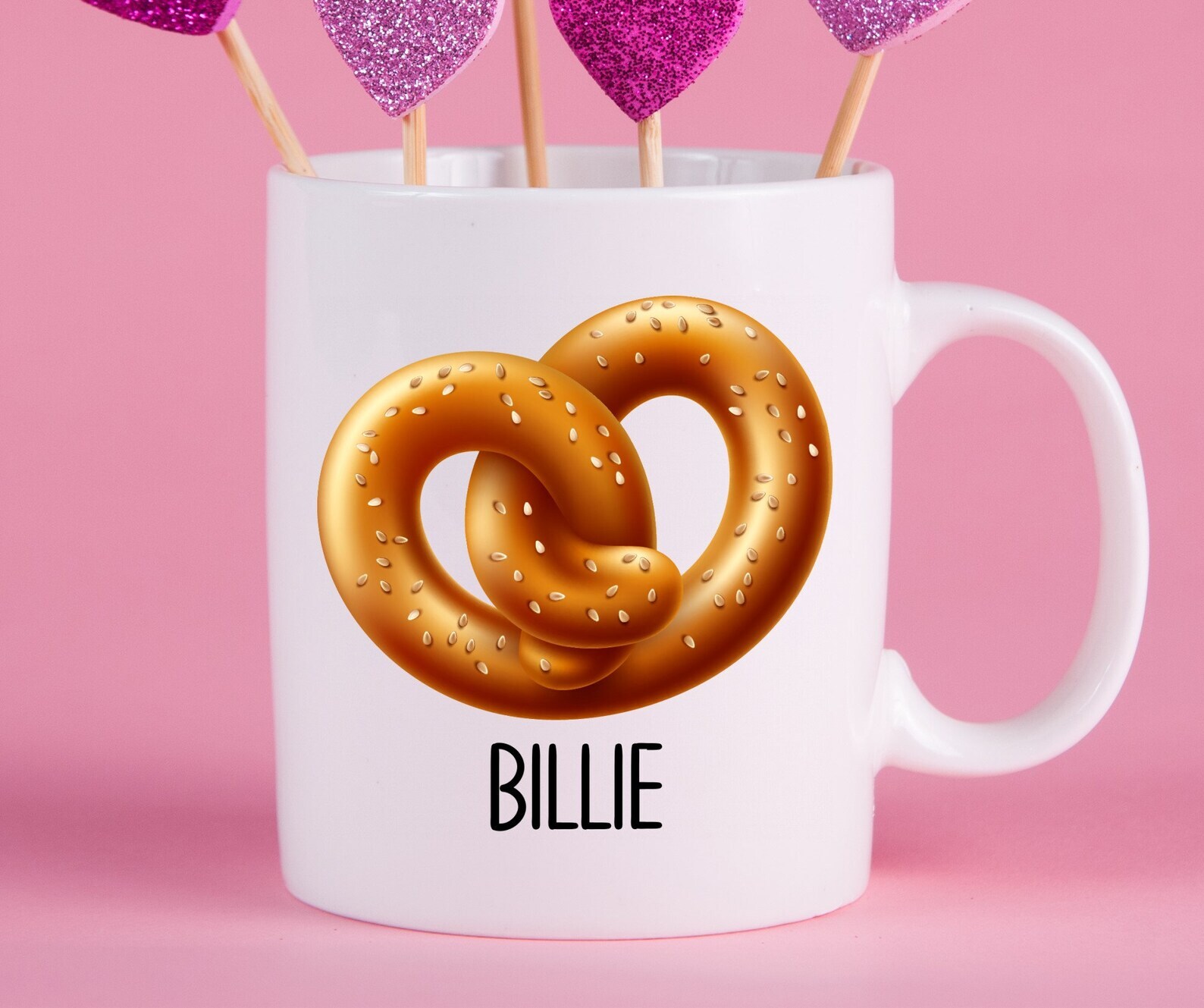 Personalized Pretzel Mug Pretzel Gift Ideas Pretzel Cup Gifts For Pretzel Lovers