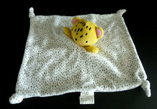 GM. DOUDOU PLAT SIPLEC TIGRE blanc gris jaune rose taches noir EXCELLENT ETAT