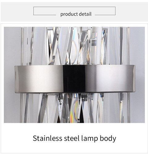 Lampada da parete in cristallo lusso illuminazione soggiorno corridoio scala nordica moderna - Foto 16 di 20