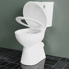 18" High Toilets P-Trap Tall Toilet Elongated, Rear Discharge Toilet with Dual F