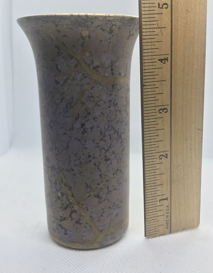 Rosenthal Germany Purple Gold Matte StudioLinie Vase H Dressler