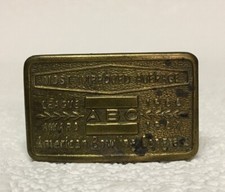 Vintage American Bowling Congress ABC Brass Belt Buckle 1966-67 League Award