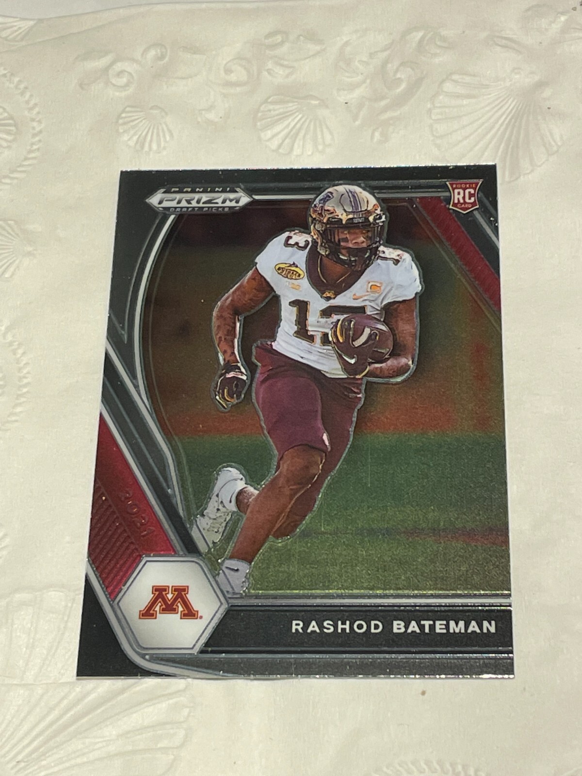 2021 Panini Prizm Draft Picks Rashod Bateman Base Rookie Card RC #116 Ravens (B)