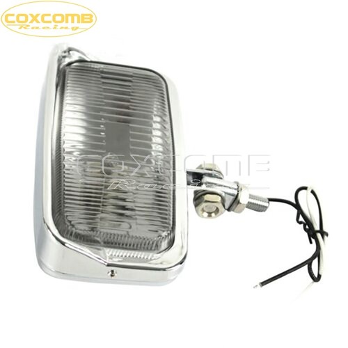 Retro Square Headlight Clear Lens Fit for Cafe Racer Bobber Scrambler Motorcycle - Picture 4 of 9