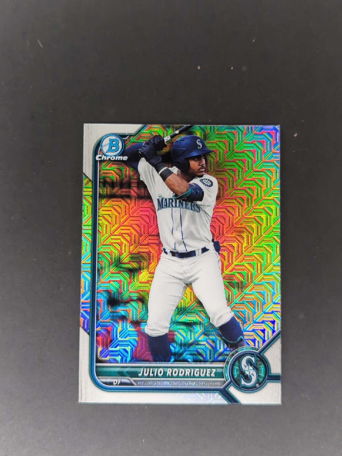 2022 Bowman - Chrome Prospects  Mojo Refractor #BCP-45 Julio Rodriguez (RC)