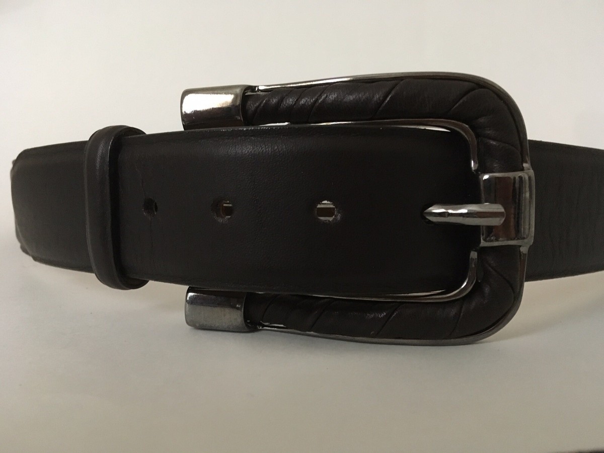 D. Exterior Genuine Leather Metal Detail Belt NWT CINTURE DAUTORE Men main image 4