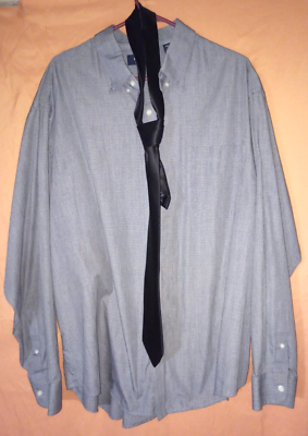 Dress Shirt and Tie combo 7 wrinkle resistant Grey shirt w/inlay design  size: XL | eBay