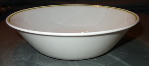 Corning Corelle Cuenco para Servir 8-1/2" Plato Blanco Verde Rayas Prado o Flor Silvestre - Imagen 3 de 4