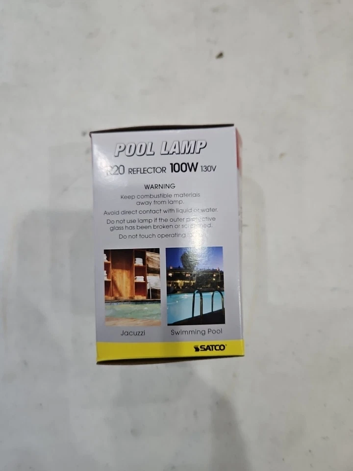 S7001 POOL LIGHT 130V =120V 100W R20 Flood Bulb Dimmable Frosted Medium E26 - Image 4 of 4