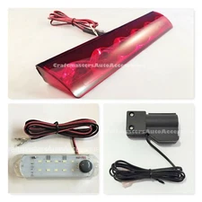 Truck cap Red LED Third Brake / 12V LED Dome Light / Prop switch: LEER 