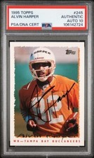 1995 Topps #245 Alvin Harper Autogrpah Card PSA 10 RARE Tampa Bay Buccaneers