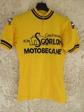 Maillot cycliste MOTOBECANE CONSTRUCTIONS SGORLON U.S.S.H vintage 70's shirt S
