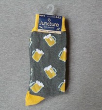 Men's Fashion Novelty Casual Dress Socks Beer Mugs Size 6-12  Brand New
