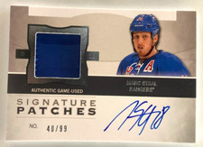 2012-13 UD The Cup Signature Patches Autograph Patch Marc Staal 40/99 AUTO