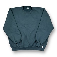 Vintage Blank Green Russell Athletic Crewneck Sweatshirt Men’s Size 2XL USA Made