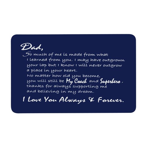 Aluminum Engraved My Superhero Dad Wallet Card From Daughter/son Father Day Gift - Picture 18 of 32