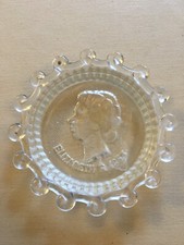 Elizabeth R 1953 Coronation Glass Trinket Dish. Vintage. Collectible. Free Post!