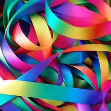 5 yards Double-side Printed Rainbow Ribbon Gift Wrapping Bowknot