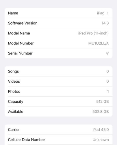 11" Apple iPad Pro 1ª Generación 512GB 2018 WiFi + Celular - MU1U2LL/A + ¡GARANTÍA! - Imagen 8 de 8
