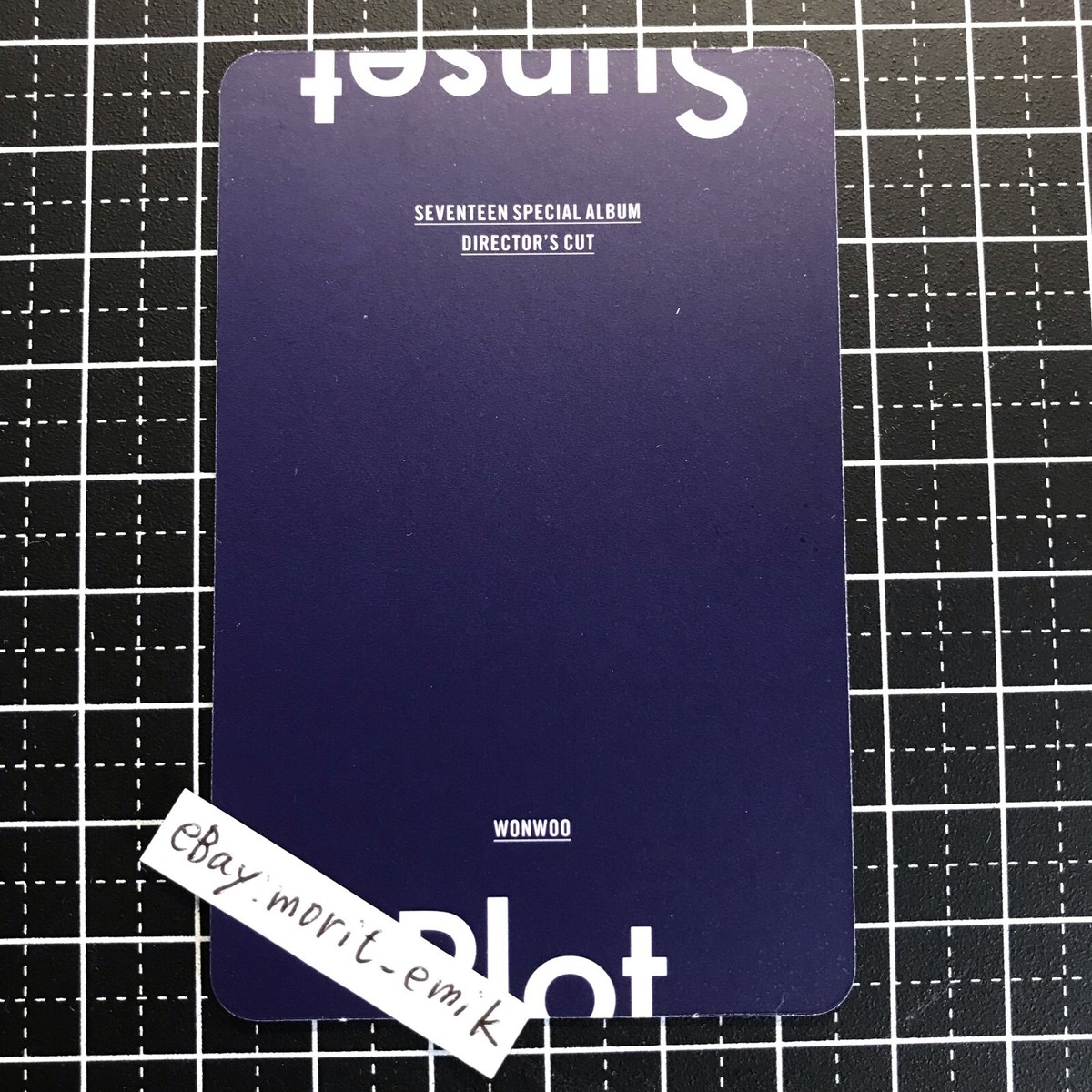 Director's Cut SEVENTEEN WONWOO PLOT Official photo card special