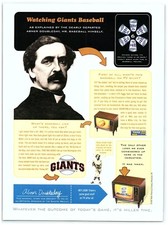 1998 Miller Lite Beer Print Ad Abner Doubleday Story Watching SF Giants Baseball