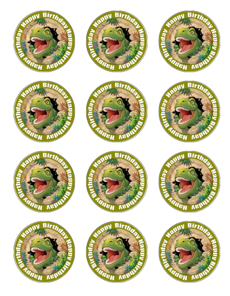 Съедобные макароны для торта с динозаврами T-Rex — глазурь — украшения для торта с динозаврами — 2 размера - Изображение 2 из 2