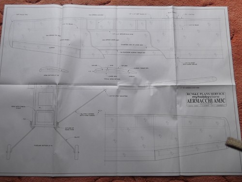 RCM&E Plans of the Aermacchi AM3C with magazine article a semi scale model - Picture 2 of 4